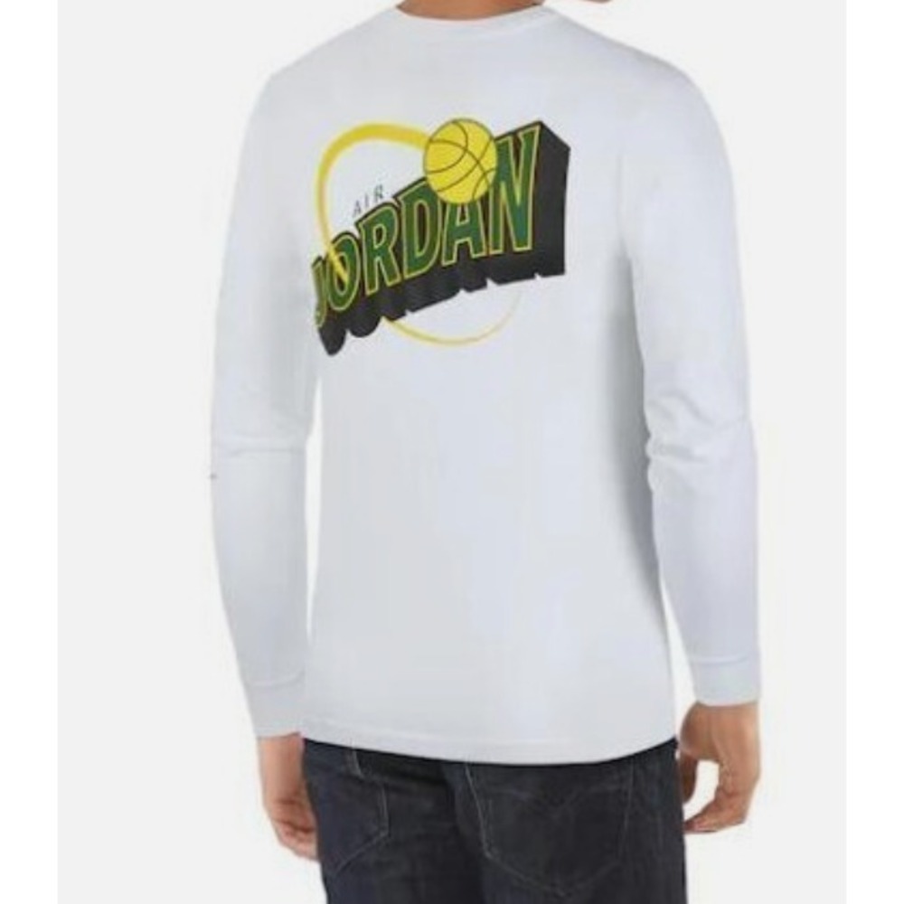 New Jordan Air Jordan 10 Sz Medium Men's Long Sleeve T-Shirt White CT0735-100 - Picture 3 of 5